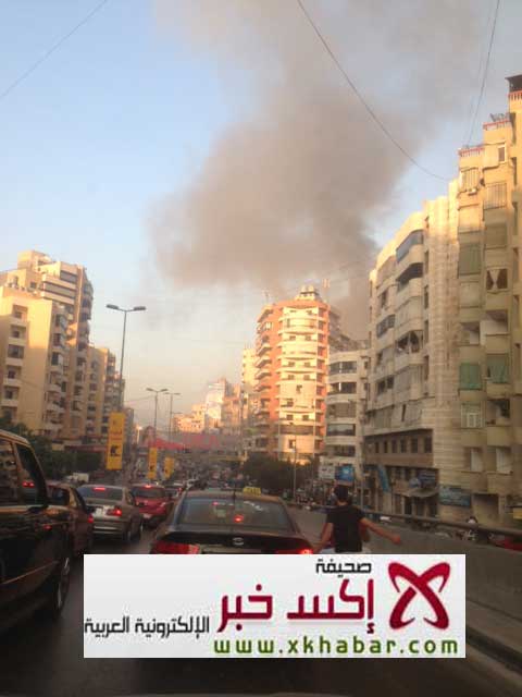 صور انفجار الرويس بالضاحية الجنوبية