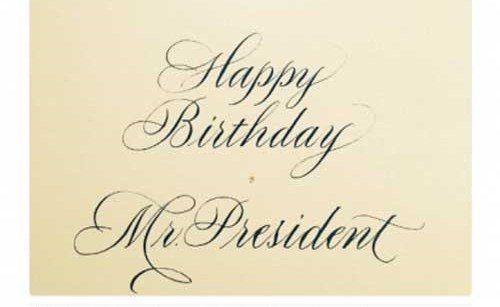 Melania Trump Birthday Card for Donald